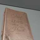 Extra Large Bible Cover Case for Men Women, Mens Bible Covers Cases Leather Bible Cover Carrying Case for Women Men with Handle Zippered Bible Book Cover Holder Bag Case(Rose Gold, XL)