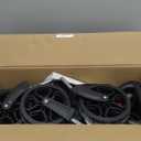 Collapsible Wagon Cart with Wheels Foldable - Folding Utility Heavy Duty Wagons Carts for Grocery Sports Garden Shopping Camping Wheelbarrows (Black, 120L)