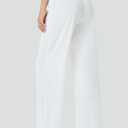 Women's Palazzo Pants for 29"/31" Flowy Travel Wide Leg Yoga Pants 2026 Ladies Casual Summer Loose Beach Lounge (White, S)