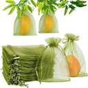 YQL 100Pcs 4"x6" Fruit Protection Bags,Fruit Netting Bags,Garden Netting Bags with Drawstring for Protecting Fruits and Vegetables
