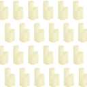 72-Pack Ivory 2-Inch Wide Pillar Candles, Bulk Set of 3 Heights (3, 4, 6 Inch), Dripless Unscented Smokeless Hurricane Candles for Creating Warm Elegant Atmosphere at Weddings and Events.