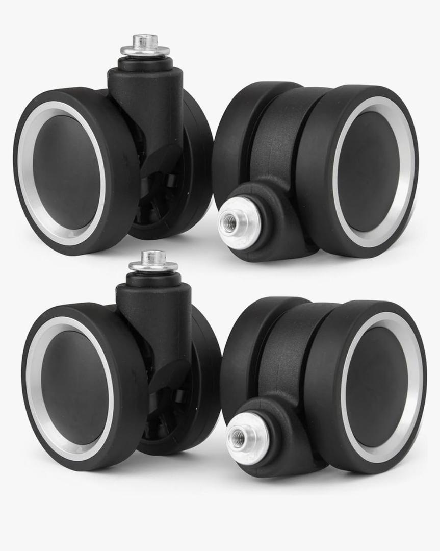 Zoofen Luggage Wheels Replacement 3 pcs Suitcase Replacement Wheels Wear-Resistant Spinner Wheels for Most Suitcase Repair(ZLN-A39,Black)