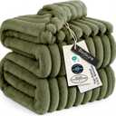 Bedsure GentleSoft Moss Fleece Queen Blanket for Couch - Cozy Soft Blankets for Women, Cute Small Throws for Girls, 90x90 Inches