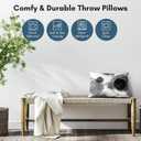 Americanflat 14x10 Throw Pillow with Sewn-in Insert - All-in-One Decorative Pillows - No Cover Needed - Soft and Durable Cushion for Bed or Sofa - Polyester - Black and White