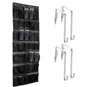 Over Door Hanging Water Bottle Organizer, 35 Pockets Cups Holder for Stanley Tumbler, Portable Foldable Hanging Bag for Cabinet Wall Door RV, Kitchen Storage Accessories for Stanley Cup