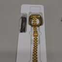 Slim Watch Band Compatible with Apple Watch 41mm 45mm 42mm 44mm 40mm 38mm Metal Stainless Steel Watchband Suitable for iWatch 10/9/8/7/6/5/4/3/2/1/SE Series Women Luxury Strap (Gold)