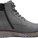 DECARSDZ Men's Fashion Lace-up Casual Chukka Boots for Men Zipper Boot (11, Grey-no Fur)