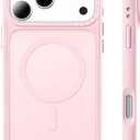 ORNARTO Magnetic for iPhone 17 Pro Case | 20FT Drop Protection, Compatible with MagSafe | Slim Translucent Matte Anti-Fingerprint Shockproof Cover for iPhone 17 Pro 6.3 inch, Chalk Pink