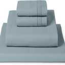 Mellanni Full Sheets Set - 4 PC Iconic Collection Bedding - Hotel Luxury, Extra Soft, Cooling Bed Sheets - Wrinkle, Fade, Stain Resistant (Full, Spa Blue)