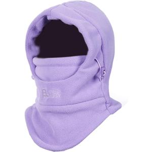 TRIWONDER Kids Winter Hats Balaclava Ski Mask for Boys Girls Toddlers Windproof Adjustable Cold Weather Face Mask Neck Warmer (Light Purple)