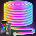 AILBTON 50FT Led Neon Rope Lights Control with App/Remote,Flexible Led Rope Light,Multiple Modes,IP65 Outdoor RGB Lights Waterproof,Music Sync Gaming Led Neon Strip Light for Bedroom Decor