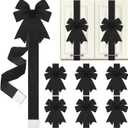 Daifunli 16 Pcs Black Velvet Christmas Cabinet Ribbons Bows for Kitchen 78.7 Inch Large Christmas Door Ribbon Cabinet Bows for Gifts Xmas Tree Home Wall Furniture Party Decorations