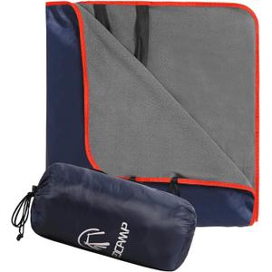 REDCAMP Large Waterproof Stadium Blanket for Cold Weather, 79x 79 Soft Warm Fleece Windproof Camping Blanket for Camping, Hiking, Traveling, Sporting Events (Dark Blue) REDCAMP Large Waterproof Stadium Blanket for Cold Weather, 79x 79 Soft Warm Fleece Windproof Camping Blanket for Camping, Hiking, Traveling, Sporting Events (Dark Blue)