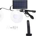 LED Solar Pendant Light with 3 Heads Induction Warm White Adjustable IP65 Solar Outdoor Lights Patio Barn Path Porch (3 Head)