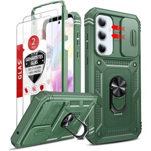 LeYi for Galaxy A54-5G Phone Case: Compatible for Samsung Galaxy A54 5G Case with 2 PCS Screen Protector, Samsung Galaxy A54 Case Military-Grade Shockproof para Cell Samsung A54 5G Cover, Green