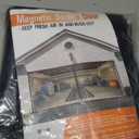 Garage Door Screen for 1 Car Garage-12x8FT Magnetic Garage Door Screen with 4 Roll Up Starps for Patio, Outdoor Black