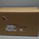 Stainless Steel Litter Box | XXL Deepened 8" Design Enclosed Box with Lid for Big Cats | High Sided, Anti-Urine Leakage | Non-Stick Bottom & Includes Litter Mat & Metal Scoop (Silver Gray)