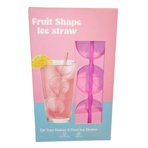 Fruit shape ice straw mold new,  Ice Cube Straw Mold, Pack of 3