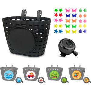 Noviko Bicycle Basket Boys Bike Basket Toddler Bike Baskets Front Handlebar