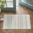 Maise 3'x5' (Exact Size: 2'7" x 4'11") Abstract Indoor Outdoor Doormat Rug, Cream Beige, Modern - Doorway, Bedroom, and Kitchen, Accent Rug (2'7" x 4'11" (Rectangular))