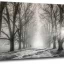 Bamdeya Large Pictures for Bedroom Wall Decor Black and White Wall Art Forest Wall Pictures Tree Canvas Prints Art Landscape Painting Wall Art Living Room Kitchen Office Decor Home Decorations