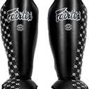 Fairtex SP5 Muay Thai Shin Guards for Men, Women, Kids | Shinguards are Premium, Lightweight & Durable | Extended Protection to Avoid shin splints During Training or Sparring (Black)