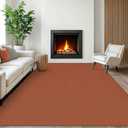 EARTHALL Woven Area Rugs 6x9 Ft Washable Living Room Rugs Non Slip Rubber Backed Dining Room Rug Braided Bedroom Rugs Indoor Floor Carpet for Living Room, Bedroom, Dining Room, Rustic Orange/Tan
