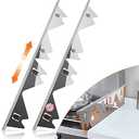 Stainless Steel Stove Gap Covers,Stove Gap Filler, Range Trim Kit, Stove Gap Guards, Heat Resistant and Easy to Clean, Easy retractable Length 13.8" to 27.5", Width 0.79",Black(4 PCS)