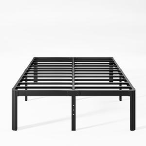 16 Inch High Heavy Duty Full Size Bed Frame Metal, Platform Bed Frame Full Size No Box Spring Needed, Noise Free, Easy Assembly, Black