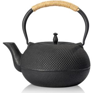 suyika Japanese Tetsubin Tea Kettle Cast Iron Teapot with Stainless Steel Infuser 60 oz/ 1800 ml