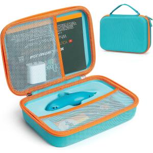 Case Compatible with 3 Doodler Start+ Essentials for 3D Pen Set for Boys & Girls, Art Activity Set Storage Organizer for Educational STEM Toy Hold Filament Refill DoodlePad and Cable(Case Only) (Cyan)