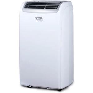 BLACK Smart Portable Air Conditioner, 12,000 BTU for Rooms up to 550 Sq. Ft., Smart Portable AC with Follow Me Remote and Window Kit, White