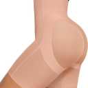 SHAPELLX Shapewear for Women Tummy Control High Waist Shaping Butt Lifting Shorts Seamless Slimmer Womens Body Shaper Panties (Small, Dark Skin)
