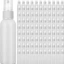 Tanlade 100 Pcs 2oz Small Spray Bottles Refillable Mini Spritzer Clear Empty Plastic Spritz Bottle Refillable Reusable Travel Size Mist Sprayer for Travel Cleaning Perfume Liquid(White)