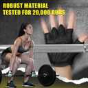 HOZMOZ Ventilated Weight Lifting Gloves, Thick Padded Workout Gym Gloves with Full Palm Protection & Grip & Shock Absorption for Women & Men's Fitness Exercise Training, Medium