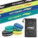 Victorem Pull Up Assistance Bands Set - Set of 4 Long Fabric Resistance Bands for Home - Sturdy Stretchy Equipment for Home Exercise and Stretching - Perfect for Fitness with Bag and Workout Guide