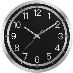 Silent Wall Clock Battery Operated,Modern Metal Wall Clock Decorative for Living Room/Kitchen/Home/Office/School,12 inch