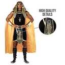 Morph Deluxe Egyptian Pharaoh Costume for Men - Adult Pharaoh Halloween Outfit - Ancient Egyptian Dress Up (Medium)