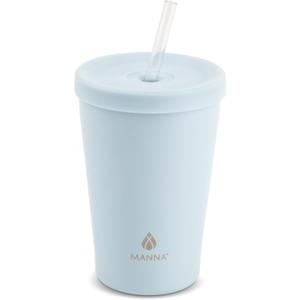 Manna Ranger Double-wall Insulated Stainless Steel Tumbler with Leak-proof Smart Seal Lid and Reusable Tritan Straw - 12 Oz - Periwinkle