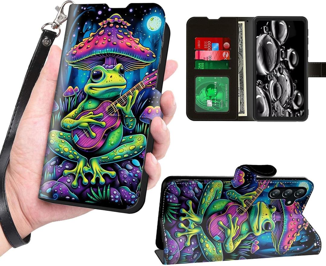 Wallet Case for Samsung Galaxy S25 Plus with RFID Blocking Credit Card Holder, Flip PU Leather Magnetic Closure Wrist Strap Phone Cover for Samsung Galaxy S25 Plus