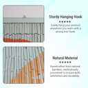 Vietbud Dcor Tropical Leaves Beaded Curtains for Doorways, Decorative Room Divider, Natural Vietnamese Craft, Indoor Hanging Bamboo Blinds, Sturdy Hook, Easy to Clean, 35.43 x 78.74 Inches