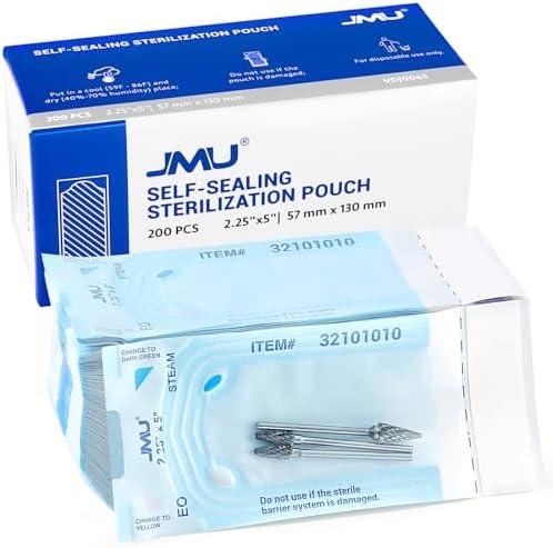 JMU 200 Self Sealing Sterilization Pouches, 2.25" x 5" Autoclave Sterilizer Bags