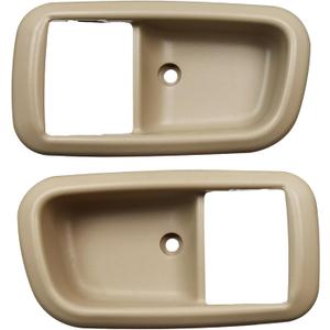 Front Driver & Passenger Interior Door Handle Trim Bezels for Toyota Tundra 2000-2006, Replaces 91343, 69278-0C010-E0, 91342, 69277-0C010-E0,Beige