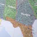 GeoMetro - Large Wall Map of the United States (39 x 55 inches) Full Lamination, all 50 States, Timezones, Interstates