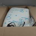 Bow Twin Comforter Set - Light Blue Bow Quilt Bedding Set 2 Pieces, Comforter Set Twin Size, Soft & Lightweight Comforter(68 x 90) for Girl All Season & 1 Pillow Case(30x20)