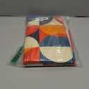 Bathroom Rugs Navy Blue Orange Beige Middle Century Modern Geometric Soft Plush Microfiber Memory Foam Bath Mat Non-Slip Washable Shower Mats for Bathtub Sink Floor Mat 16x24Inch