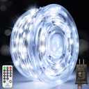 JXLEDAYY 270 FT 800 LED Christmas Fairy Lights Plug in Xmas Lights Outdoor Decorations Waterproof String Lights with Timer 8 Modes Memory for Holiday Wedding Party Tree Wall Bedroom Garden-Cool White