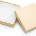 Magicool 96 Pack 3.5x3.5x1 Inch Cardboard Jewelry Boxes,Used for Necklaces,Bracelets,Earrings,Jewelry,Small Gift Packaging,Jewelry Gift Boxes with Lids and Filled with Cotton(Brown)