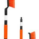 Autovir Extendable Snow Brush & Ice Scraper for Car Windshield | 26" Car Snow Brush with Ice Scraper | Extendable Snow Remover for Cars & SUVs | Snow Scraper for Car Windshield and Windows (Mini Brush-orange)