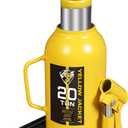 YELLOW JACKET 20 Ton Muti-Directional Welded Bottle Jack (40,000lb), Horizontal Bottle Jacks Use for Car, Pickup, Truck, RV, Auto Repair, Hydraulic Bottle Jack, Yellow